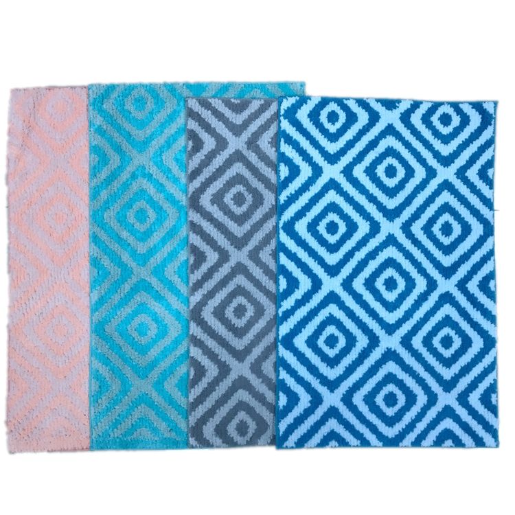 Soft Textured Non Slip Easy Wash Bathroom Rug Microfiber Bath Mats Shower Tub Foot Scrubber Mat