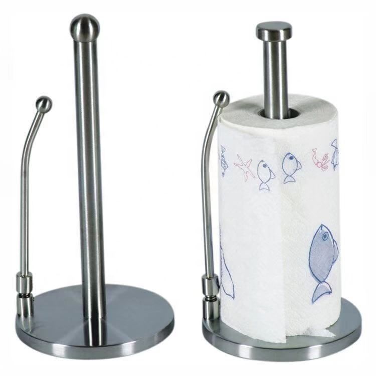 Stainless Steel Kitchen Paper Roll Holder Standing Paper Towel Holder