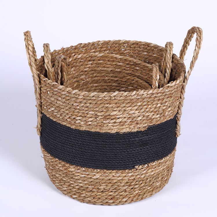 Style Collapsible Large Size Cotton Rope Woven Laundry Storage Box Basket