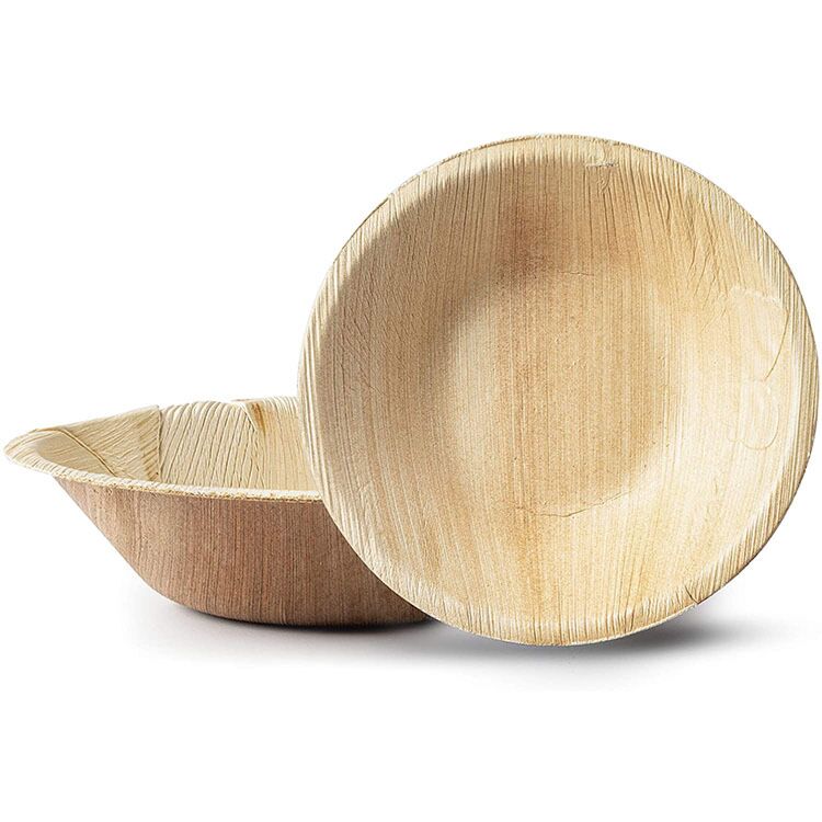 Thick Serving Areca Palm Leaf Compostable Biodegradable Eco Friendly Christmas Salad Small Bamboo Bowl