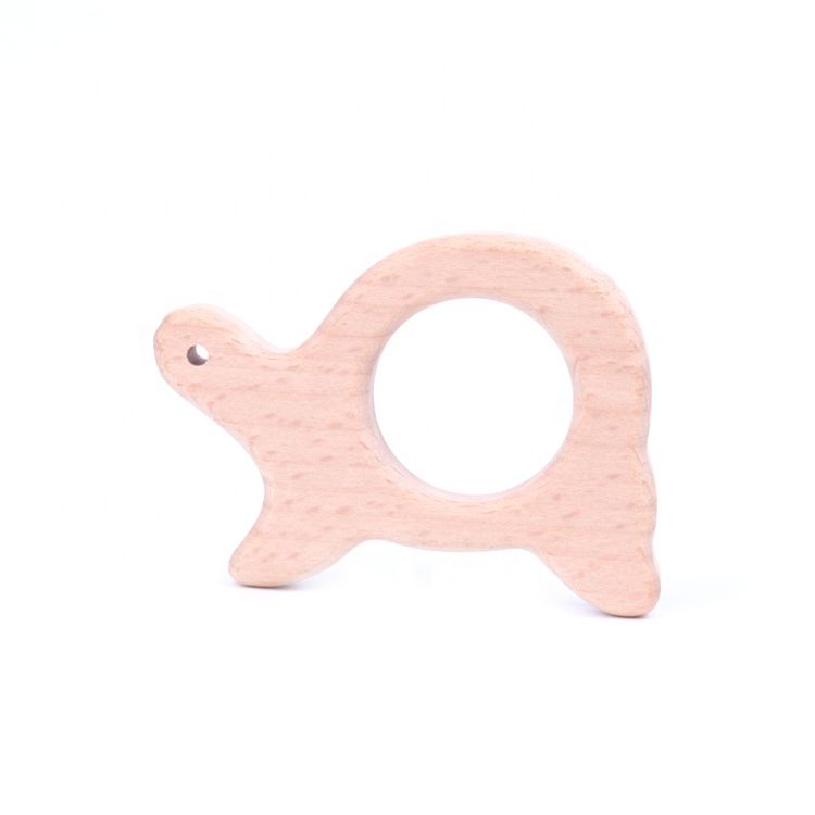Turtle Shape Wooden Teether Baby Toys Pet Chewing Toys Wood Teether Toys Baby