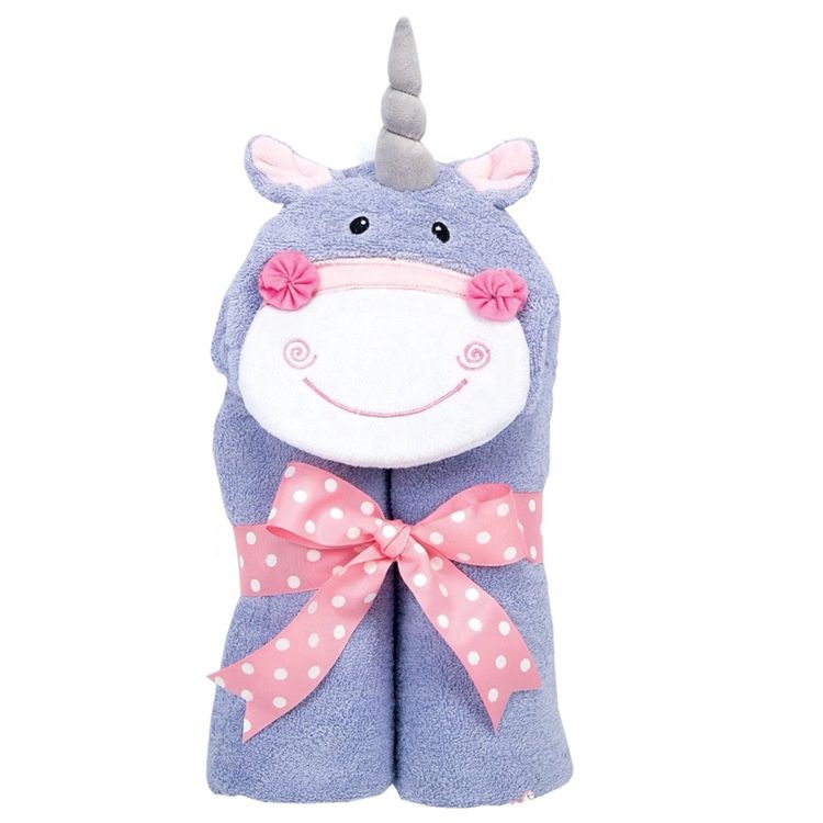 Unicorn Baby Animal Towel Organic Bamboo Hooded Baby Towel