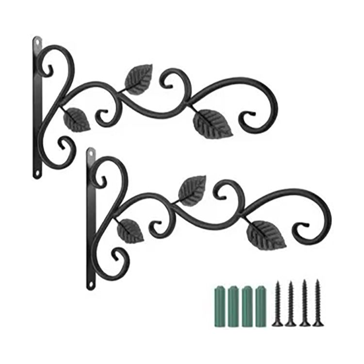 Vintage Leaf Design Metal Iron Wall Hanging Hooks for Home Decor