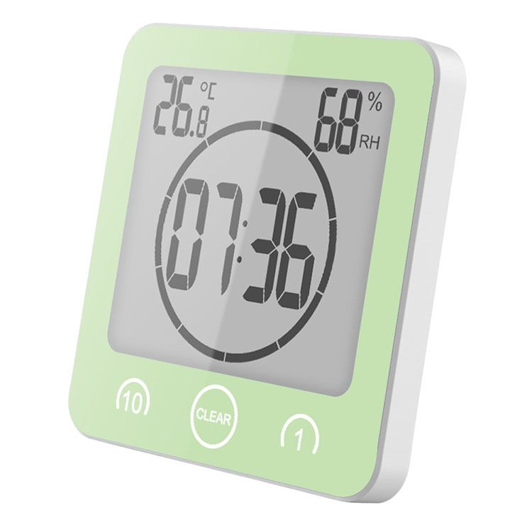 Waterproof Lcd Digital Clock Touch Control Timer Alarm Shower Wall Stand Clock Humidity Temperature