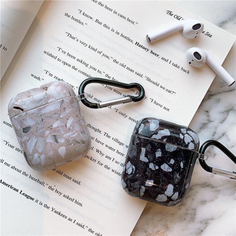 Waterstone Terrazzo for Airpods 1 2 Charging Case Marble Cover for Air Pods Pro Protective Case Charging Bag Cover