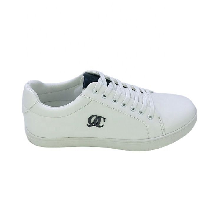 White Lace up Men Sneakers