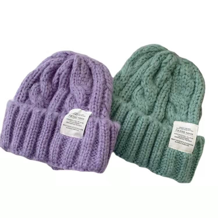 Wild and Loose in the of Ear Protection Knitted Woolen Hat