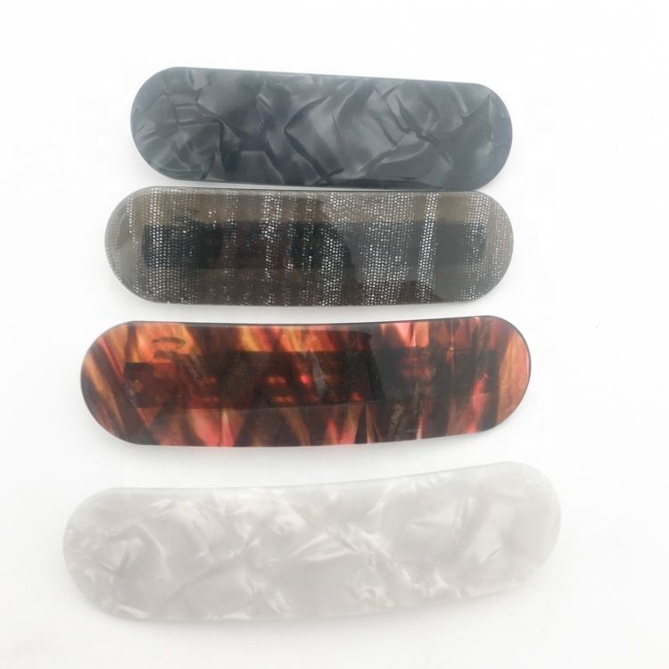 Yiyi Elliptical Acetate Barrettes French Barrette Clips Geometric Barrettes for Girls