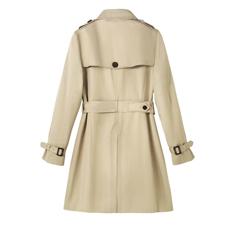 Classic Women Waterproof Double-Breasted Coat Women Long Trench Coats with Belt Autumn Clothing
