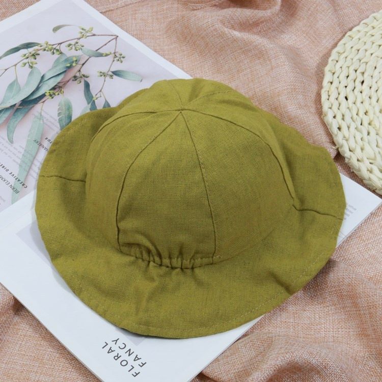 Cotton and Linen Cute Sunhat 2-8 Years Old Baby Hats Kids Bucket Hats