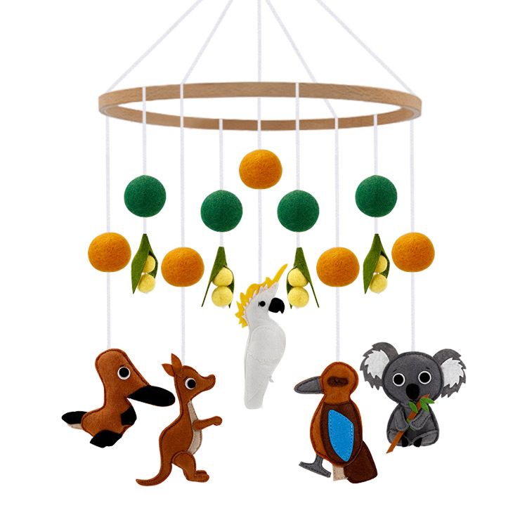Cute Koala Color Animal Felt Handmade Crafts Crib Baby Mobile Felt Mobile Hanging Nursery