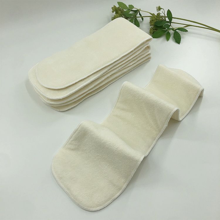 Double Gusset Elastic Bamboo Cloth Nappy Insert Reusable Long Diaper Insert