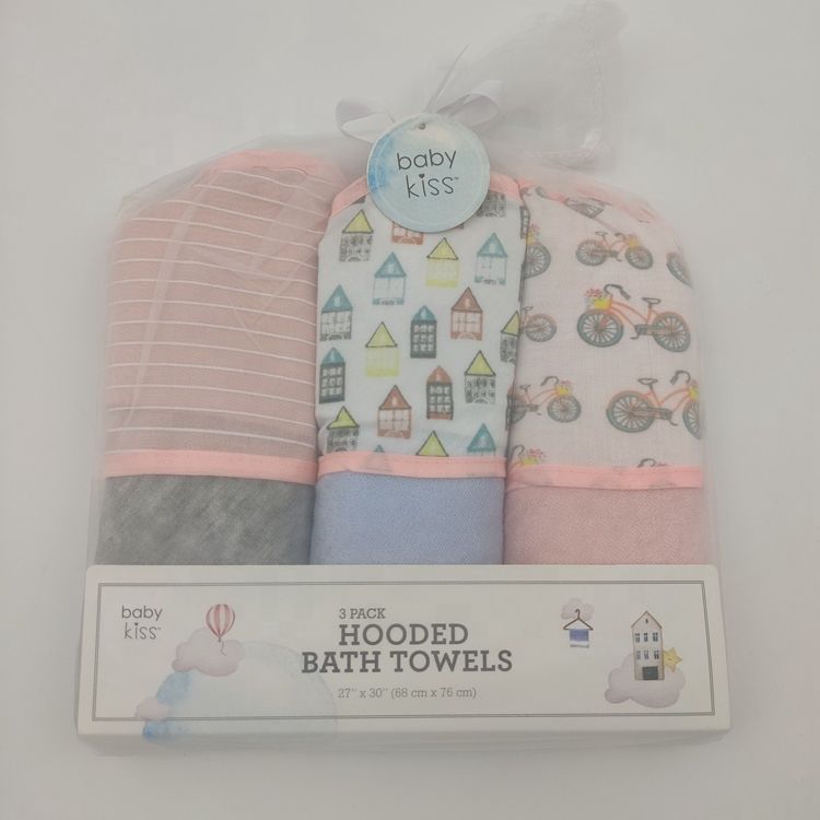 Extra Soft Baby Hooded Washcloth Towel Sets with Animal Design Baby Hooded Towel