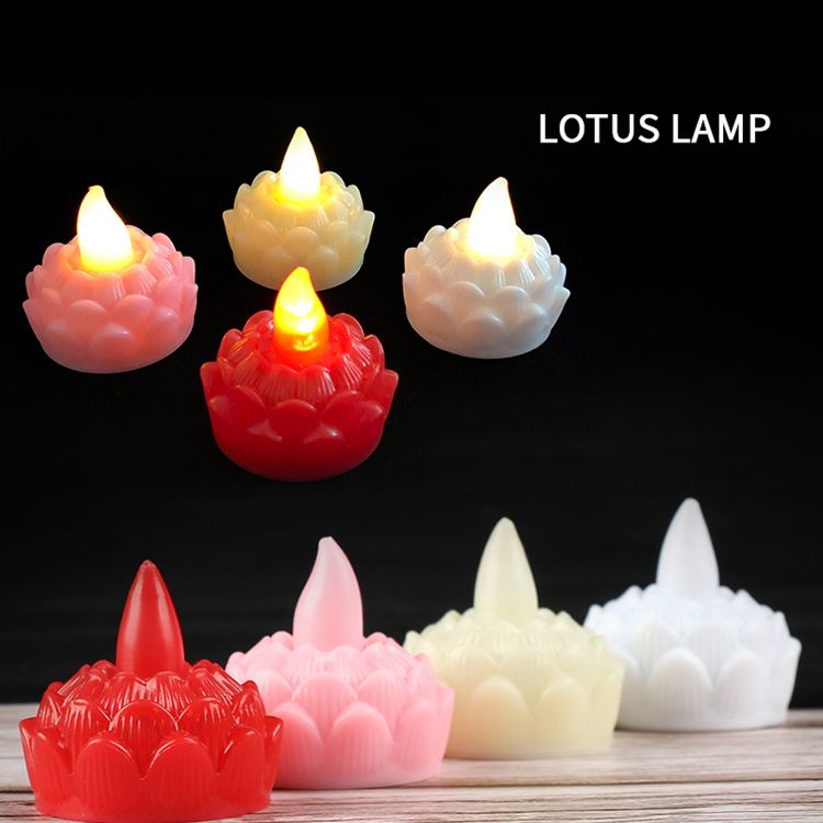 Flickering Flameless Tealight Led Candles Battery Operated Waterproof Outdoor Decorative Led Lotus Floating Candles