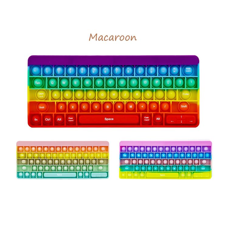 Silicone Game Pack Bubble Sensory Stress Relief Push Popper Bubble Pop Keyboard Fidget Toy