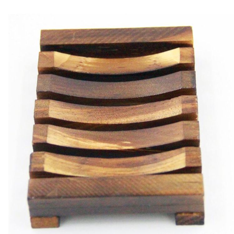 Stained Wooden Soap Dish Holder for Kitchen Bathroom Eco-Friendly Biodegradable