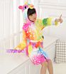 Children Star Unicorn Cartoon Animal Flannel Pajamas Fall Hooded Baby Kids Girls Bathrobe