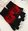 Youki Magic Gloves Touch Screen Women Men Warm Stretch Knitted Wool Mittens Snowflake Pattern Acrylic Gloves