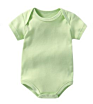 Blank Newborn Baby Girl Boy Clothes 100% Cotton Solid Color Short Sleeve Onesie Bodysuit