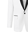 Whiter Fabric Blazer Is Tailored for Men's Leisure with Long Sleeves