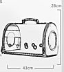Material Casual Breathable Clear Pet Carrier Handbag Transparent Shoulder Crossbody Cat Dog Carrier Travel Bag