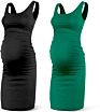 Office Pleated Wrap Smocked Tank Top Backless Classy Pretty Maternity Clothing Dress