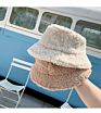 Student Fisherman Hat Lamb Plush Pot Hat Autumn and Warm and Windproof Hat