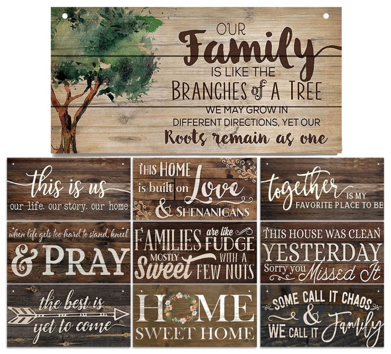 Home Art Wooden Wall Signs Family Plaque Wood Sign Home Wall Decoration
