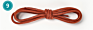 Chinber Cotton Waxed Leather Shoes Laces round Sneaker Shoelace String