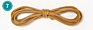 Chinber Cotton Waxed Leather Shoes Laces round Sneaker Shoelace String