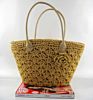 Seabeach Tote for Women Rattan Straw Shoulder Bag Bamboo Handmade Ladies Bag