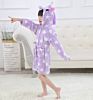 Children Star Unicorn Cartoon Animal Flannel Pajamas Fall Hooded Baby Kids Girls Bathrobe