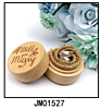 Round Wedding Wood Ring Jewelry Box