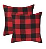 Black and White Farmhouse Decorative Square Checkers Throw Pillow Covers 18X18 Inches Buffalo Check Plaid Cushion Cover