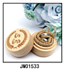 Round Wedding Wood Ring Jewelry Box