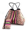 Large Capacity Colorful Printed Portable 2 in 1 Neoprene Beach Handbag