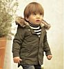 Design Army Green Hooded Children Boys Jacket Coat Boy