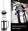 1000Ml French Press with Heat Resistant Borosilicate Glass Carafe and Stainless Steel Filter - Black