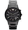 Drop Shipping Stainless Steel Chronograph Black Dial Ar Men Watch