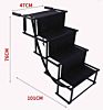 Foldable Metal Frame Pet Ramp Foldable Pet Stairs Dog Steps Small Large Dogs Fits Most Trucks Suv Cars