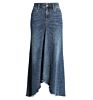 Maxi Style Blue Ladies Long Skirt Women Korean Denim High Waist Stretch a Line Long Jeans Skirt