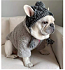 Dog Accessories Pet Hat with Ball Warm Pet Hat for Small Dog Christmas Knitted Wool Hat