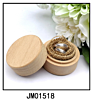 Round Wedding Wood Ring Jewelry Box