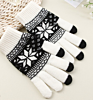 Youki Magic Gloves Touch Screen Women Men Warm Stretch Knitted Wool Mittens Snowflake Pattern Acrylic Gloves