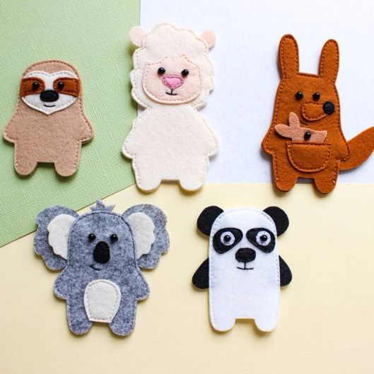 Animals Finger Puppets, Felt Animal Koala Toy Children Puppets