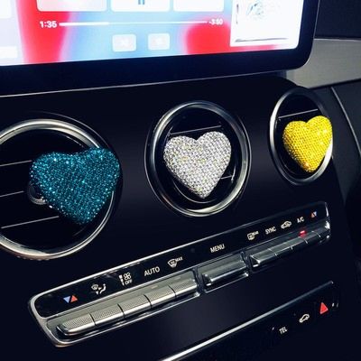 Bling Heart Star Bow Custome Design with Diamond Rhinestone Car Air Freshener