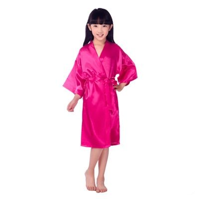 Kids Satin Robe Kimono Silk Satin Sleepwear Kid Pajamas for Wedding