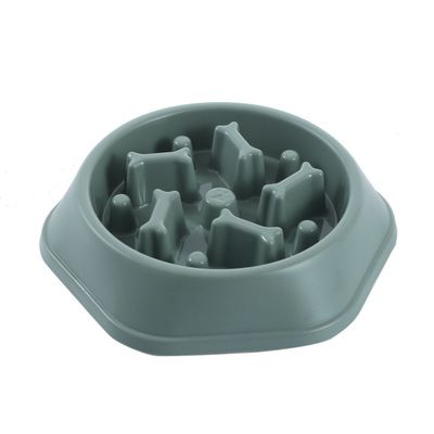Pp Bone Pattern Slow Feeder Dog Bowl Pet Non-Slip anti Choke Slow Eating Bowl