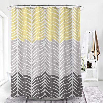 Waterproof Bathroom Hotel Partition Curtains, Gradient Shower Curtain Polyester Fabric Simple Style