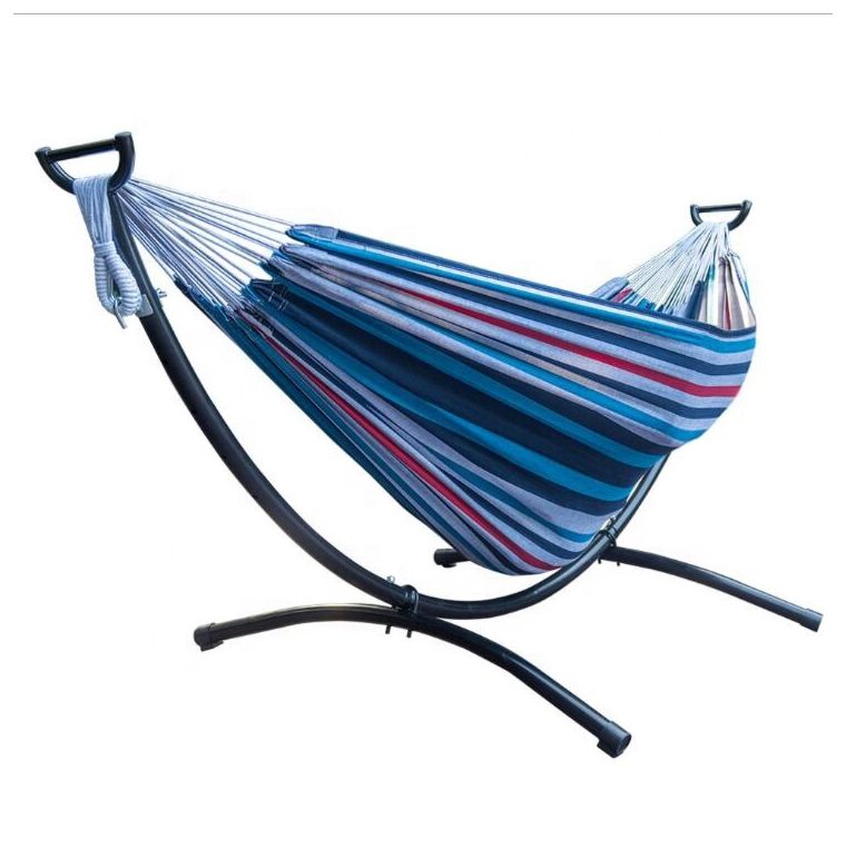 Portable Hammock Double Hammockwith Steel Stand Carrying Bag Metal Hammock Stand